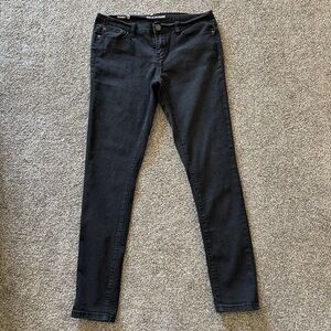 Red Blue Denim Womans Jeans. Low rise Black Bootcut